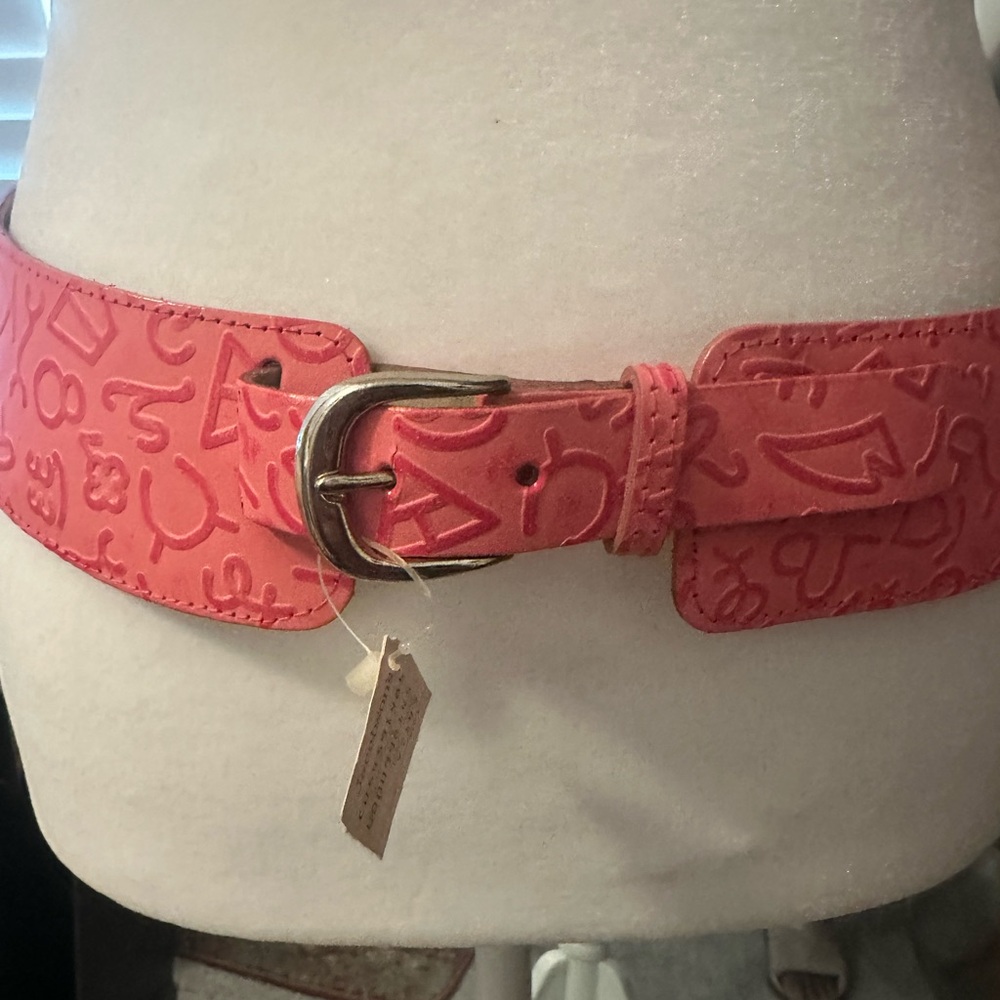 NWT Pink Embossed Women's Belt